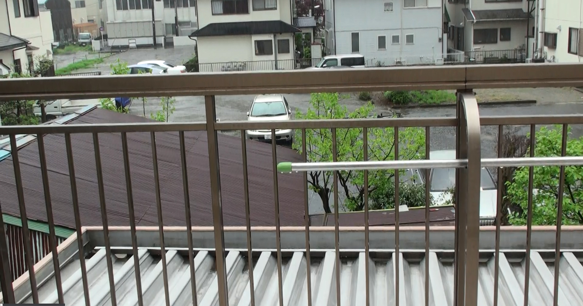 ハイビジョンビデオカメラで撮影した動画。雨