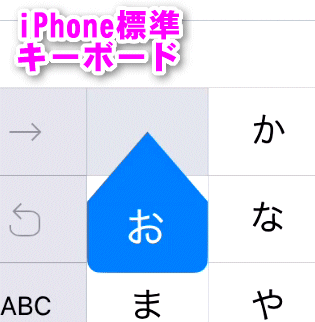iPhone版標準キーボード