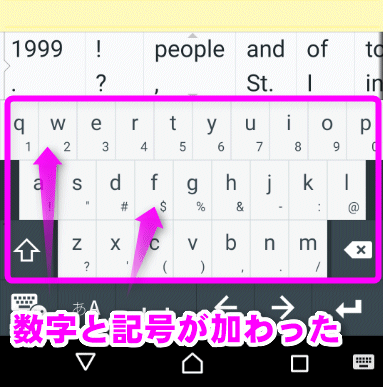 数字と記号が加わった